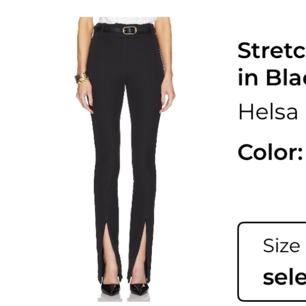HELSA Black Stretch Flare Pant